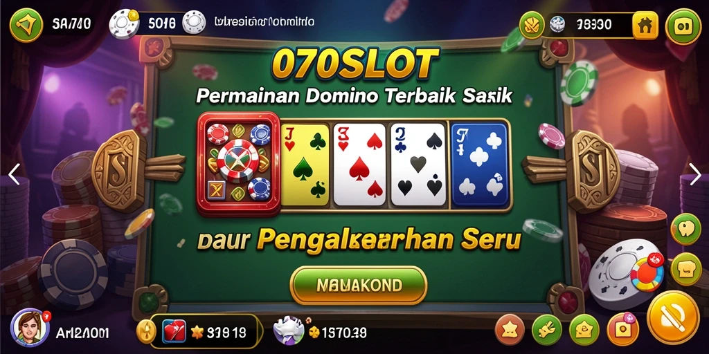 Screenshot gameplay 070SLOT dengan aksi seru permainan Domino.