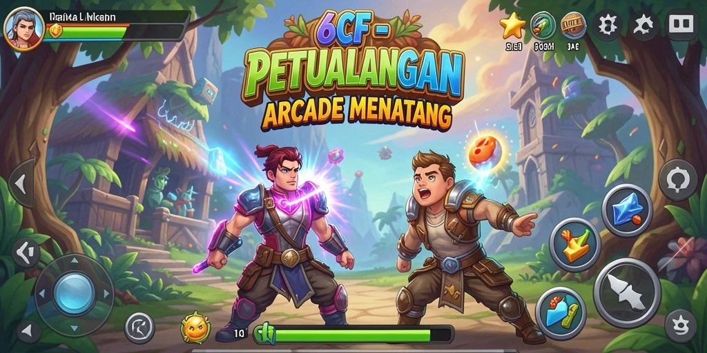 Tampilan gameplay seru di 6CF yang menantang.