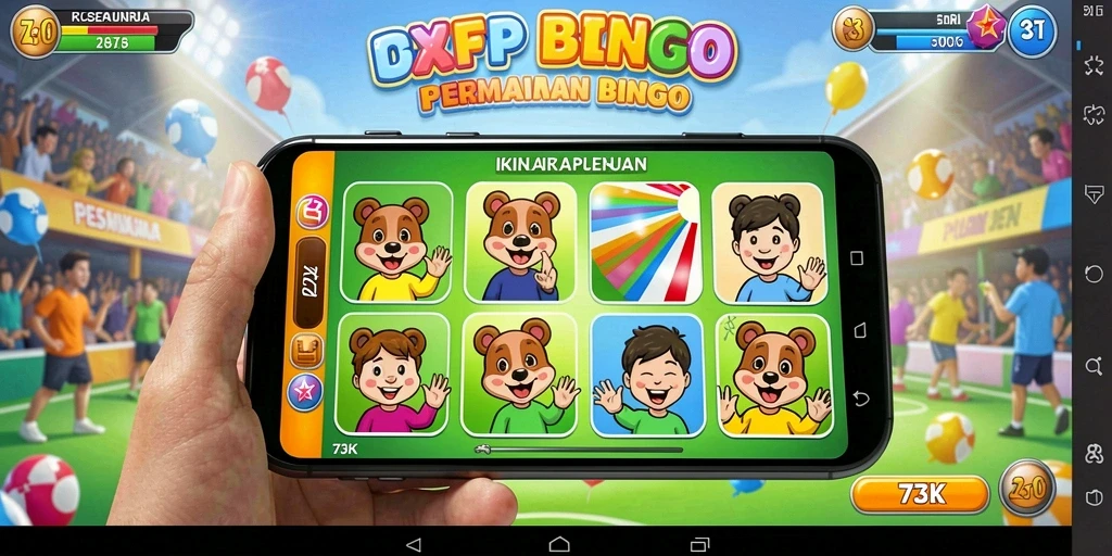 Tampilan menarik dari gameplay Bingo di 73K dengan pemain yang terlibat.