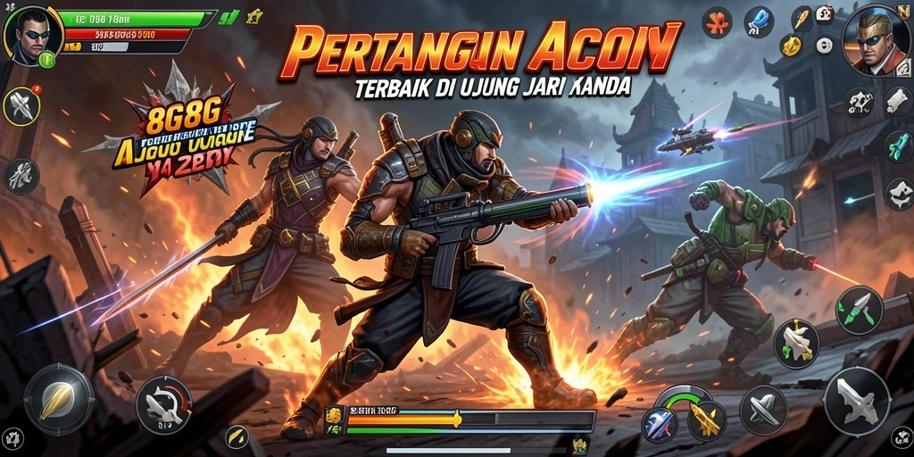 Tampilan gameplay menegangkan di dalam 8G8G dengan aksi yang seru.