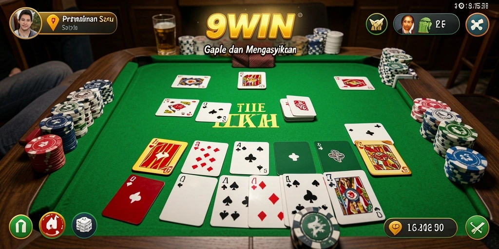 Tampilan gameplay Gaple yang menarik dan interaktif.