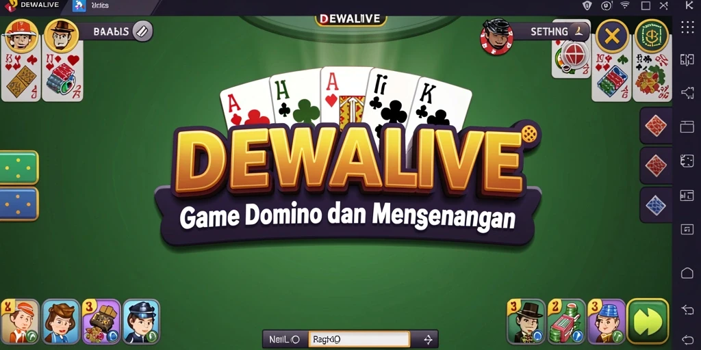 Tampilan gameplay seru dari DEWALIVE saat bermain Domino.
