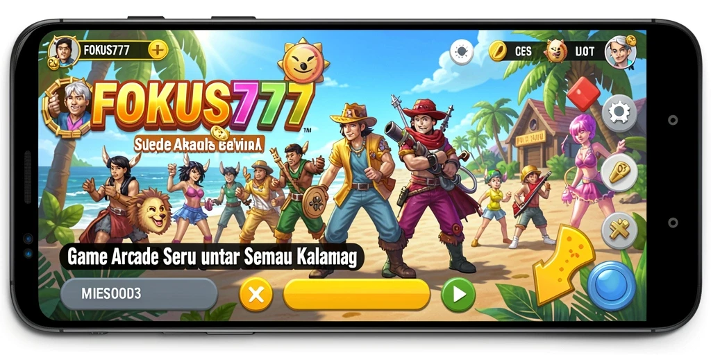 Tangkapan layar dari gameplay FOKUS777 yang menampilkan aksi seru di level yang menantang.
