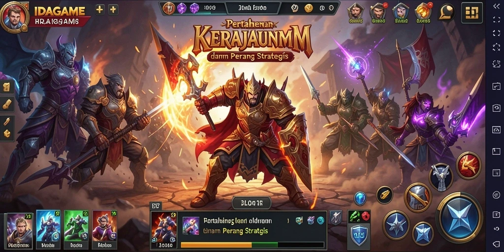 Tangkapan layar IDAGAME menunjukkan aksi epic tower defense yang mendebarkan.