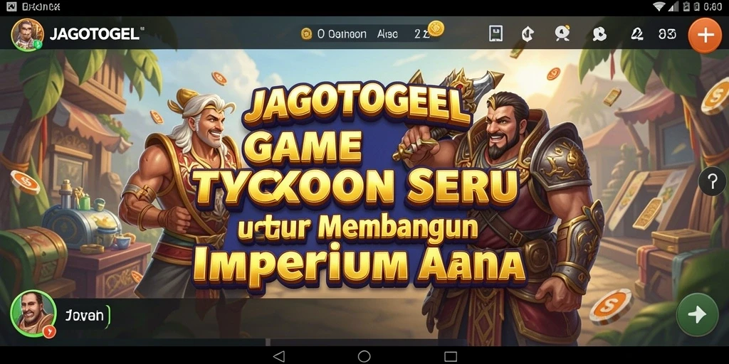 Tampilan gameplay JAGOTOGEL yang seru dan menggugah semangat bisnis.