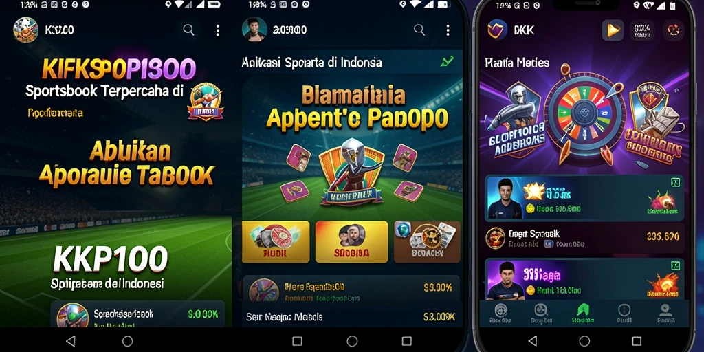 Tampilan utama KPK100 menampilkan berbagai pilihan taruhan olahraga yang menarik.