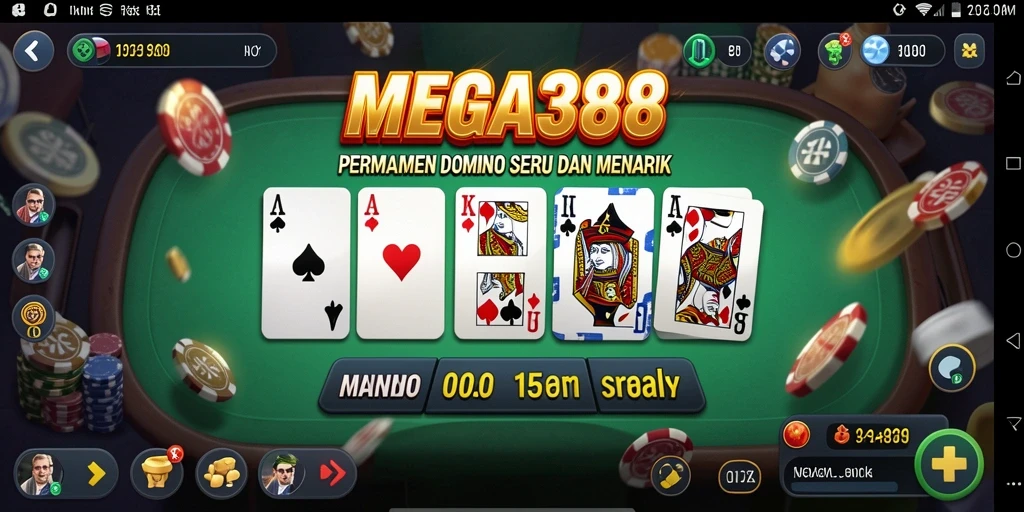 Tampilan menarik gameplay Domino di MEGA388.