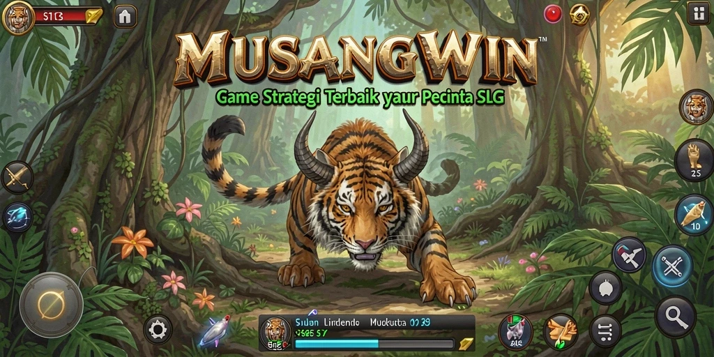 Tampilan gameplay seru dan strategis dalam MUSANGWIN.