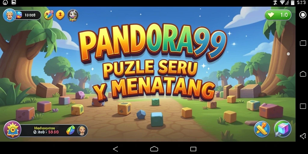 Screenshot gameplay PANDORA99 menunjukkan tantangan seru dalam menyelesaikan puzzle.
