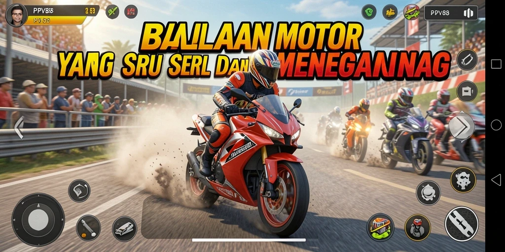Gameplay mendebarkan balapan motor di PPV88 dengan lintasan yang menantang.