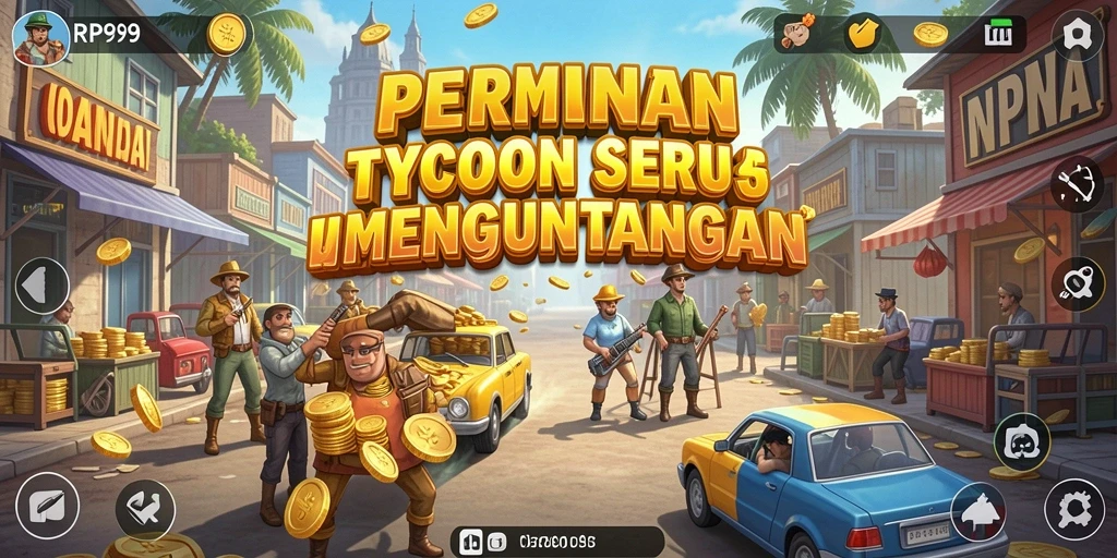 Screenshot permainan RP99 menampilkan momen seru dalam membangun bisnis.