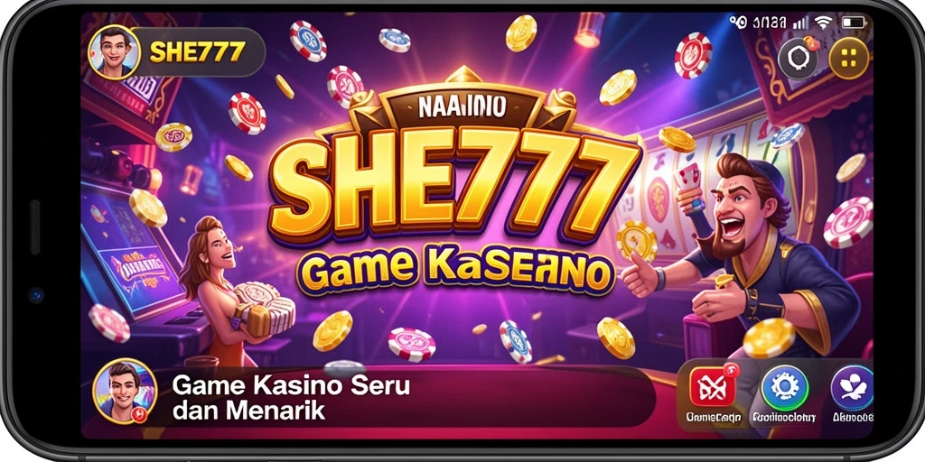 Screenshot gameplay SHE777 yang menggambarkan keseruan permainan Kasino.