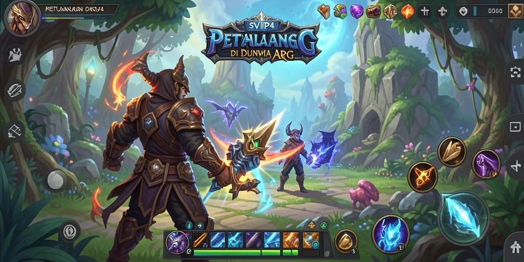 Skrinsut gameplay SVIP4 menampilkan pertarungan seru dan dunia yang indah.