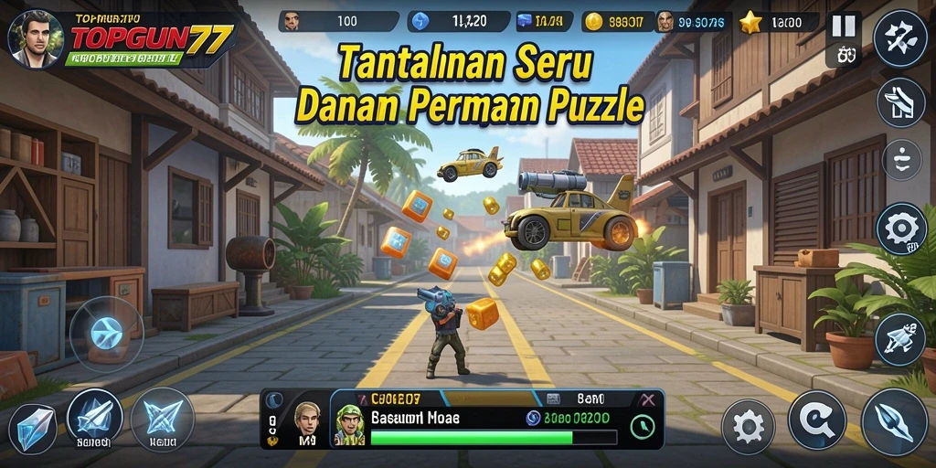 Tampilan seru gameplay <strong>TOPGUN77</strong> dengan berbagai teka-teki menantang.