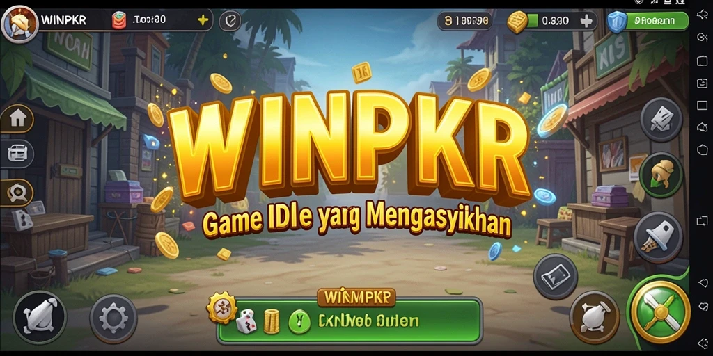 Screenshot gameplay WINPKR menampilkan karakter dan fitur Idle yang menarik.